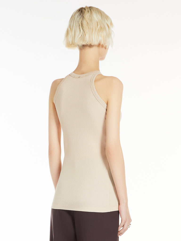 Silk-blend jersey vest top