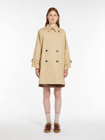 Reversible water-repellent cotton trench coat