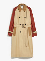 Reversible water-repellent fabric trench coat