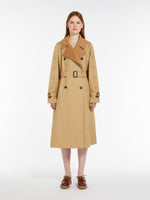 Belted water-repellent cotton trench coat