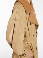 Belted water-repellent cotton trench coat