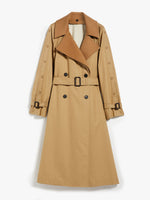 Belted water-repellent cotton trench coat