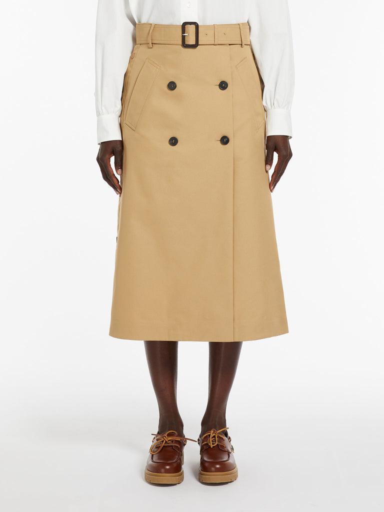 Gabardine wrap skirt