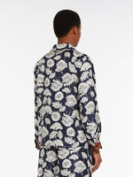 Printed silk pyjama shirt