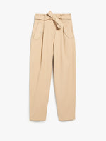 Cotton carrot-fit trousers