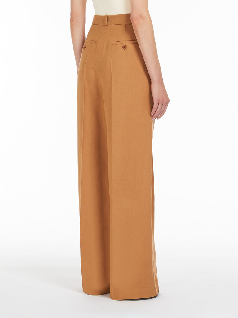 Viscose and linen trousers