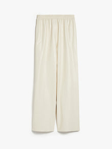 Coated fabric palazzo trousers