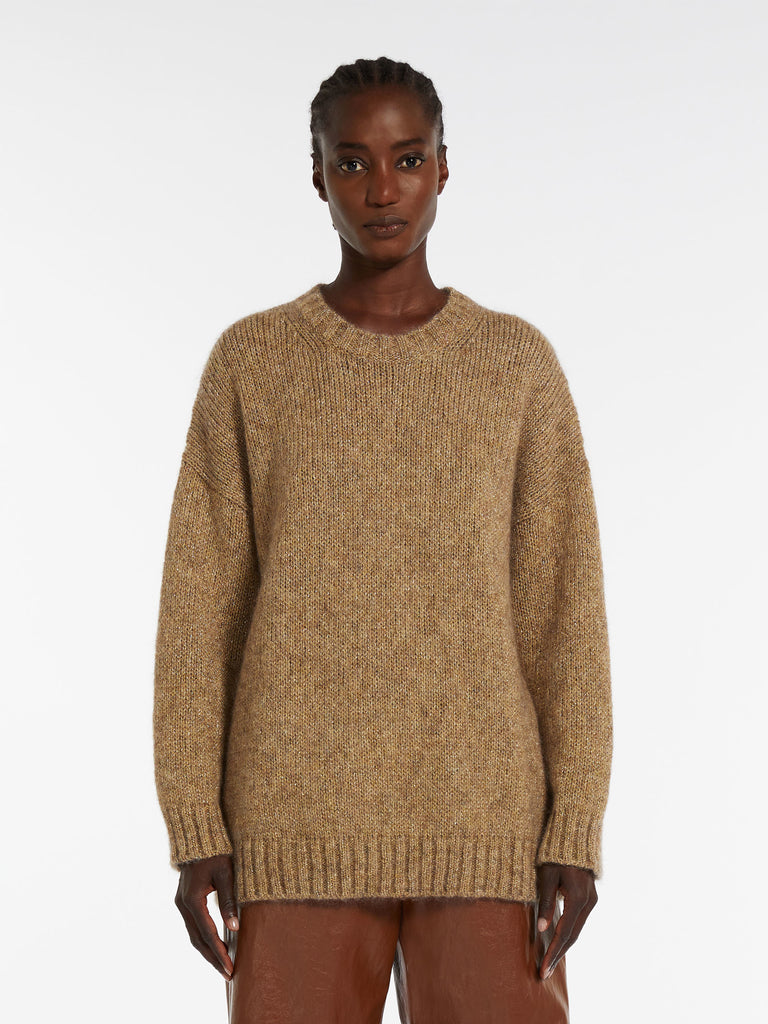 Oversized mohair and lurex sweater