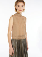 Viscose and lurex knit top