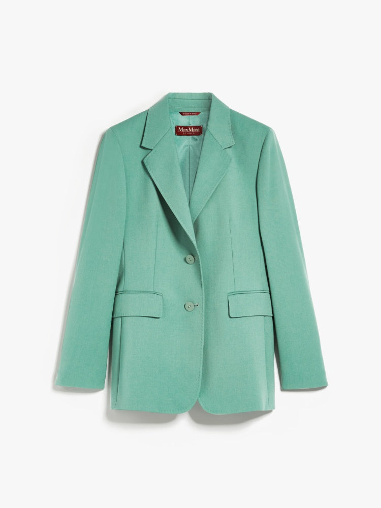 Single-breasted wool crepe blazer