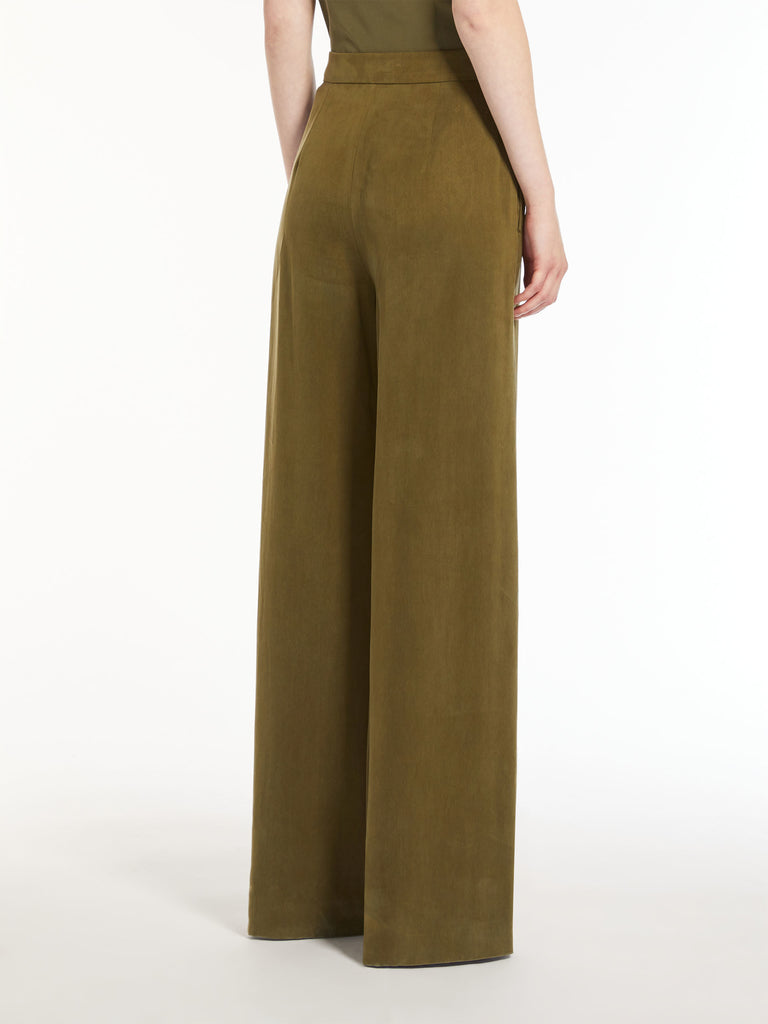 Flowing satin trousers