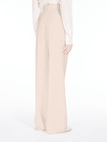 Long wool crepe trousers