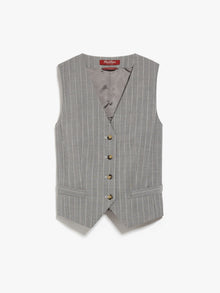 V-neck wool gilet