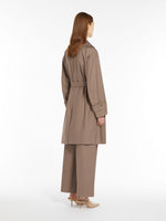 Oversized trench coat in water-resistant cotton twill