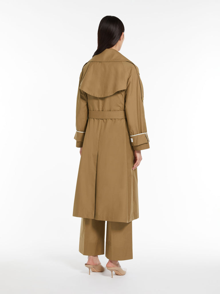 Oversized trench coat in water-resistant twill