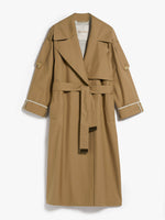 Oversized trench coat in water-resistant twill