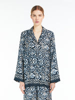 Printed silk twill shirt