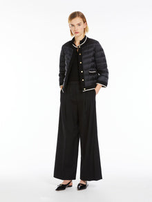 Darted wool trousers