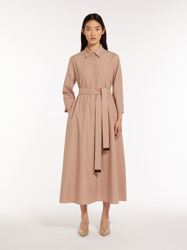 Cotton poplin shirt dress