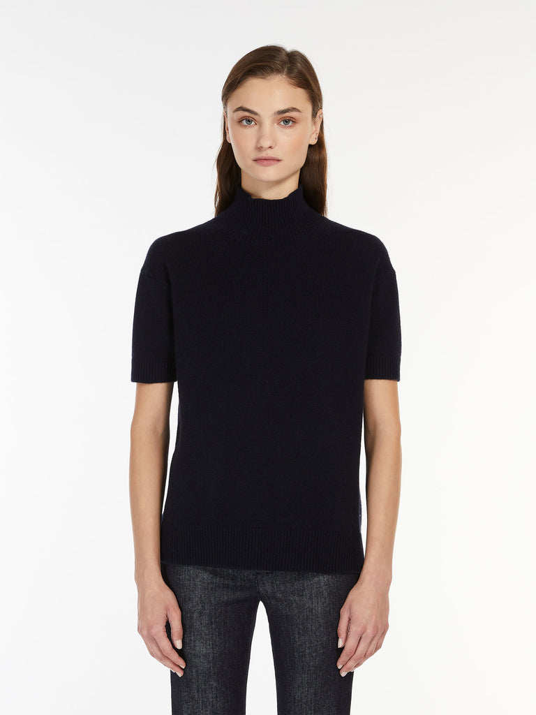 Wool and cashmere polo-neck sweater